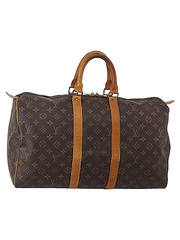 Louis Vuitton Keepall Monogram Brown Canvas Travel Bag Bag (view 1)