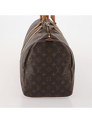 Louis Vuitton Keepall Monogram Brown Canvas Travel Bag Bag (view 2)