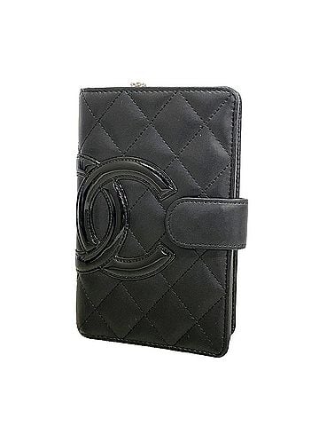 Chanel Chanel Cambon Lambskin Wallet, Black, Women's (view 1)