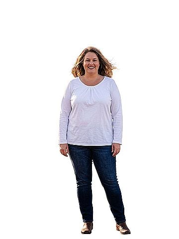 Just My Size Long Sleeve Blouse (view 1)