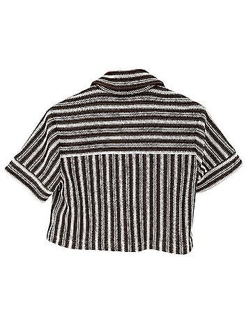 Veronica Beard Cropped Knit Shirt Short Sleeve T-Shirt (view 2)