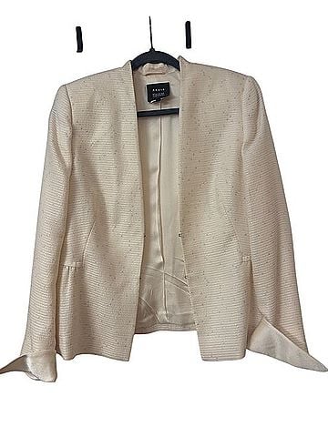 AKRIS Ivory Open-Front Evening Blazer Jacket (view 1)