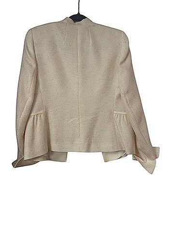 AKRIS Ivory Open-Front Evening Blazer Jacket (view 2)