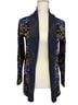 Christina Print Blue Black Gold Jacket Size S - photo 1