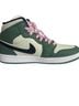 Nike 100% Leather Green Pink Black White Sneakers Size 8 1/2 - photo 2