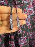 Free People 100% Polyester 100% Rayon Floral Black Pink Purple Casual Pants Size XL - photo 6
