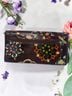 Fossil Floral Brown Multi Color Teal Orange Pink Green Ivory Wallet One size - photo 12