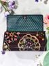 Fossil Floral Brown Multi Color Teal Orange Pink Green Ivory Wallet One size - photo 9