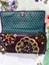 Fossil Floral Brown Multi Color Teal Orange Pink Green Ivory Wallet One size - photo 8