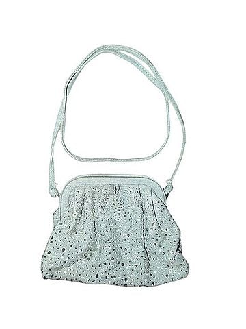 Zara Gray Rhinestone Sparkle Mini Shoulder Bag Evening Purse Clutch (view 1)