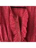 Sandro Floral Red Casual Dress Size S - photo 8