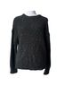 Sandro Solid Graphic Black Gold Wool Sweater Size S - photo 1