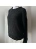 Sandro Solid Graphic Black Gold Wool Sweater Size S - photo 4