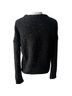 Sandro Solid Graphic Black Gold Wool Sweater Size S - photo 2