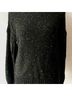 Sandro Solid Graphic Black Gold Wool Sweater Size S - photo 6