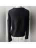 Sandro Solid Graphic Black Gold Wool Sweater Size S - photo 9