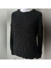 Sandro Solid Graphic Black Gold Wool Sweater Size S - photo 7