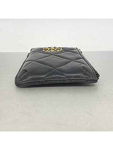 Chanel Chanel Long Wallet, 19, Lambskin, Black, Women's, P3454103 (view 2)