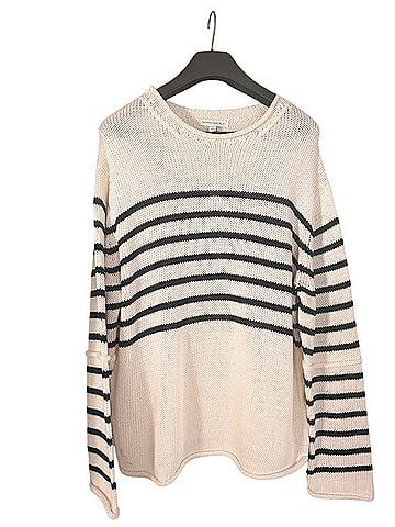 Banana Republic Cotton Roll Neck Striped Sweater Pullover Sweater (view 1)