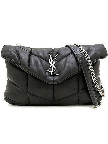 Yves Saint Laurent YVES SAINT LAURENT Lulu Puffer 620333 Shoulder Bag, Lambskin, Black, Women's 353495 (view 1)