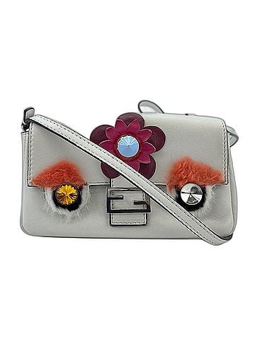 Fendi Fendi Micro Bucket Shoulder Bag, White (view 1)