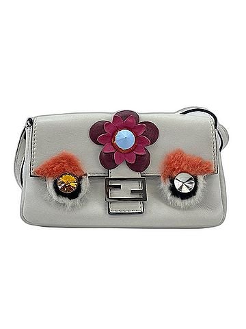 Fendi Fendi Micro Bucket Shoulder Bag, White (view 2)