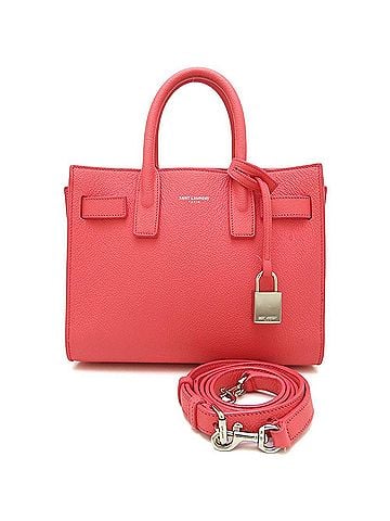 Yves Saint Laurent YVES SAINT LAURENT Sac de Jour Nano 392035 Handbag with Shoulder Strap, Calfskin, Pink, Women's 353494 (view 1)