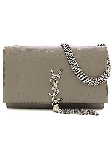 Yves Saint Laurent YVES SAINT LAURENT Kate Tassel Chain Shoulder Bag 354119 Calfskin Gray Women's 353493 (view 2)