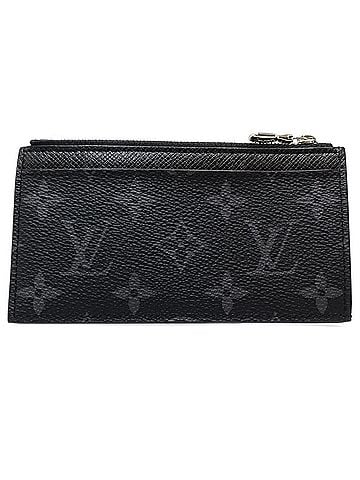 Louis Vuitton LOUIS VUITTON Monogram Eclipse Wallet/Coin Case M30271 Coin Card Holder Black Men's 182294 (view 1)