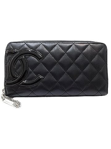 Chanel CHANEL Classic Long Zip Wallet AP0242, Matelassé Lambskin, Noir (Women's), 182309 (view 2)
