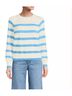 Lands' End 100% Cotton Solid Blue Ivory Pullover Sweater Size XL (petite) - photo 4