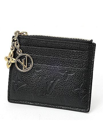 Louis Vuitton Louis Vuitton Porte Cartes Flora Coin Card Case M82639 Monogram Empreinte Leather Black (view 1)