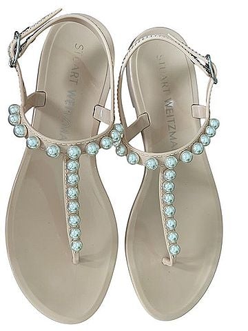 Stuart Weitzman Pearl Jelly Thong Sandals Sandals (view 1)