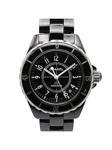 Chanel Chanel J12 Watch, Ceramic, Men's, Black, H0685 (view 1)