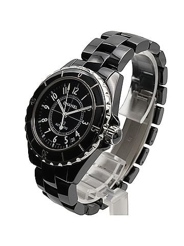 Chanel Chanel J12 Watch, Ceramic, Men's, Black, H0685 (view 2)