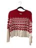 Lou & Grey Fair Isle Red White Pullover Sweater Size S - photo 1