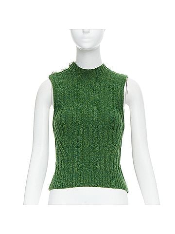 Ganni Ganni Recycled Wool Crop Vest (view 1)