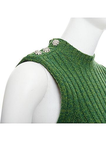 Ganni Ganni Recycled Wool Crop Vest (view 2)