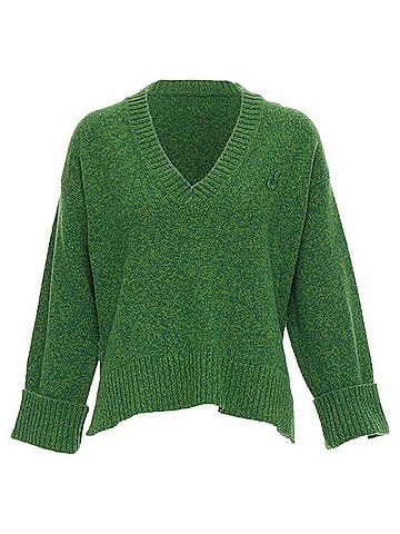 Ganni Ganni Recycled Wool Crop Sweater (view 1)