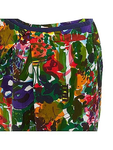 MARNI Marni Cotton Floral Pleat Front Skirt (view 2)
