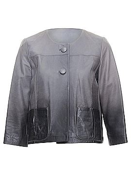 Maje Maje Lambskin Leather Flare Jacket (view 1)