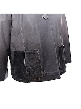 Maje Maje Lambskin Leather Flare Jacket (view 2)