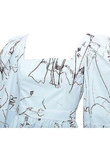 Alexander McQueen Alexander Mcqueen 2019 Sketch Print Dress (view 2)