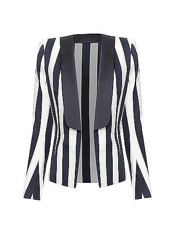 Balmain Balmain Striped Power Shoulder Blazer (view 1)