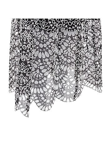 Oscar De La Renta Oscar De La Renta Silk Cotton Embroidery Skirt (view 2)