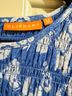 Oliphant 100% Cotton Floral Blue Casual Dress Size M - photo 3