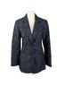 Derek Lam 70% Polyester 30% Viscose 100% Polyester Leopard Print Blue Blazer Size 4 - photo 3