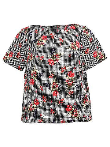 Oscar De La Renta Oscar De La Renta Printed Blouse in Multicolor Cotton (view 1)