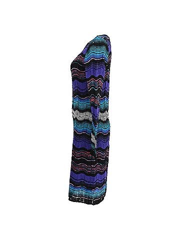 Missoni M Missoni Chevron Midi Dress in Multicolor Cotton (view 2)