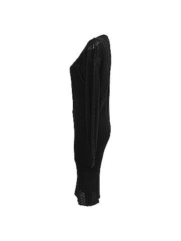 Missoni Missoni Knitted Crewneck Midi Dress in Black Viscose (view 2)